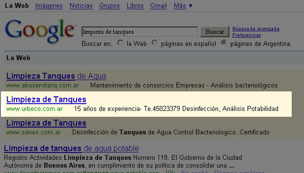 posicionamiento en bsucadores urbeco