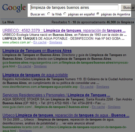 posicionamiento en bsucadores urbeco